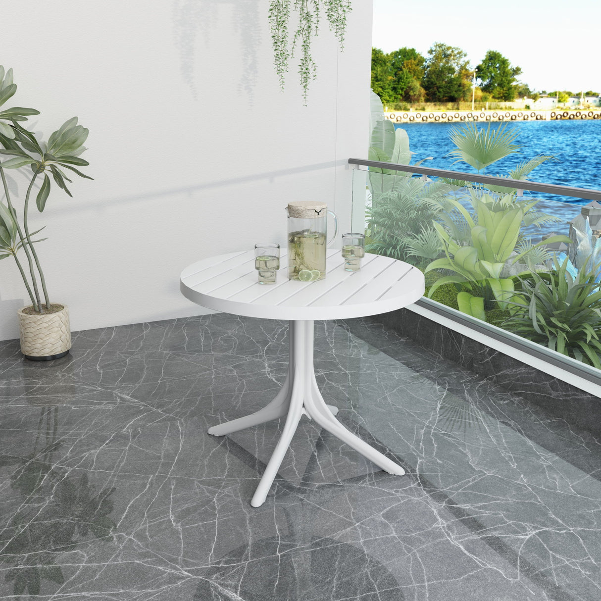 Round Table - White