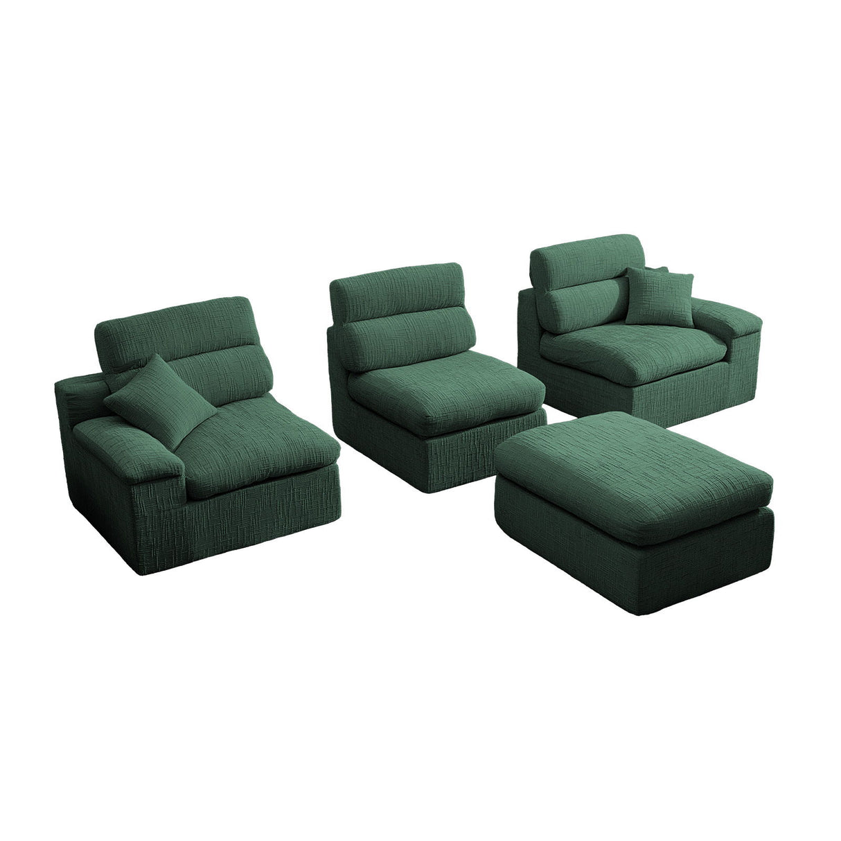 Corner Chaise Sofa With High Backrest