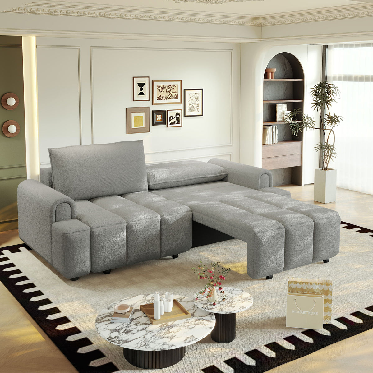 4 Seater Modern Couch With Seats Storage
