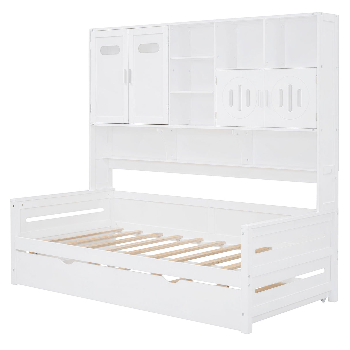 Daybed & All-In-One Cabinet And Shelf