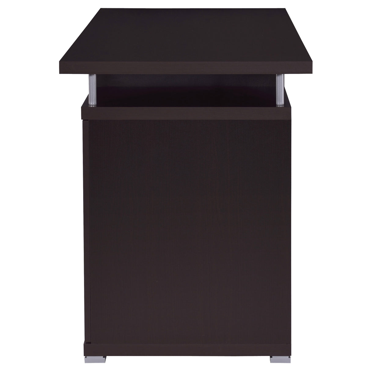 Tracy 55-Inch 2-Drawer Office Computer Desk Cappuccino