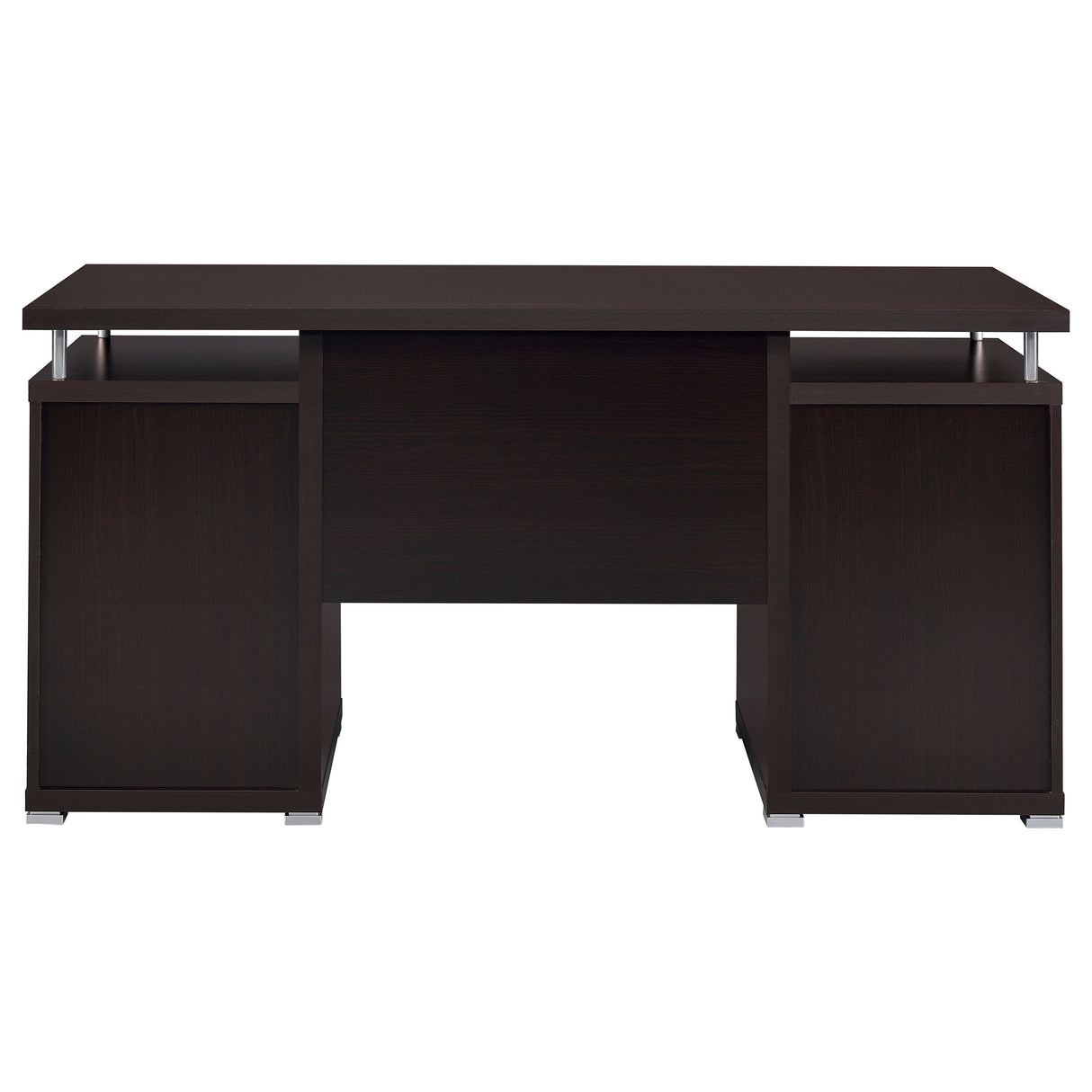Tracy 55-Inch 2-Drawer Office Computer Desk Cappuccino