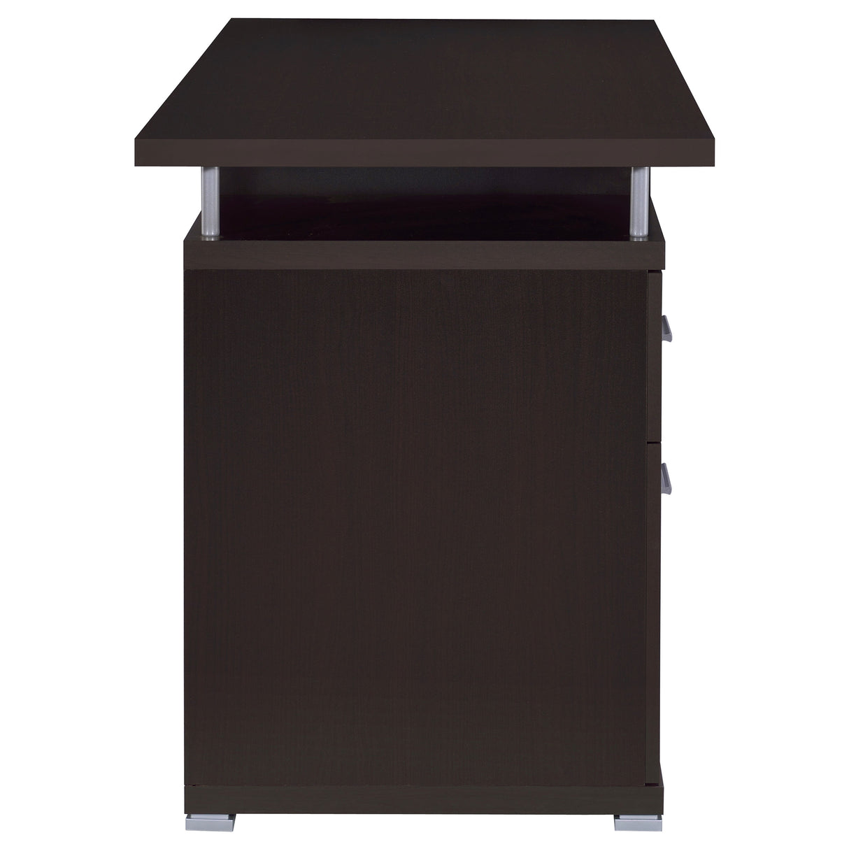 Tracy 55-Inch 2-Drawer Office Computer Desk Cappuccino