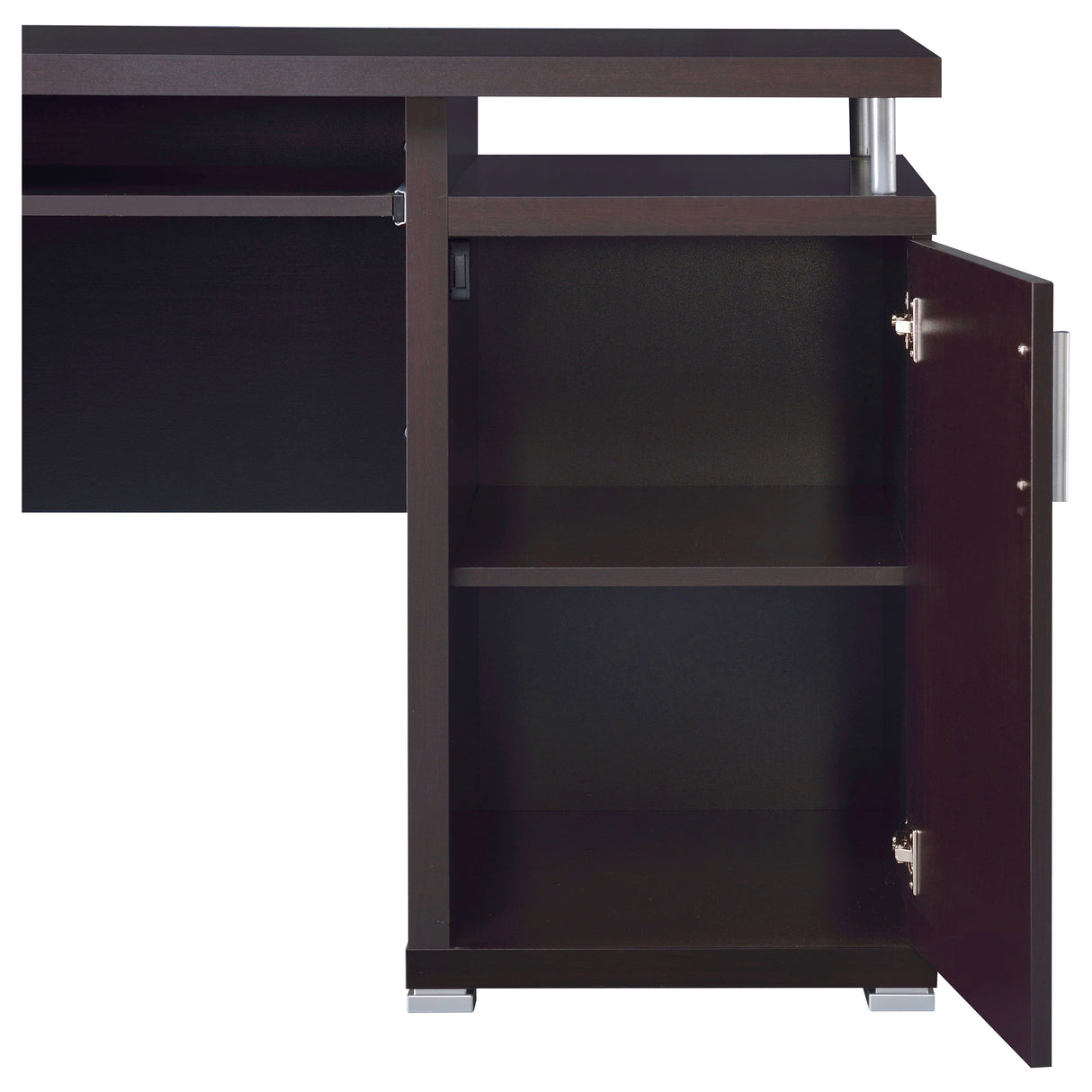 Tracy 55-Inch 2-Drawer Office Computer Desk Cappuccino