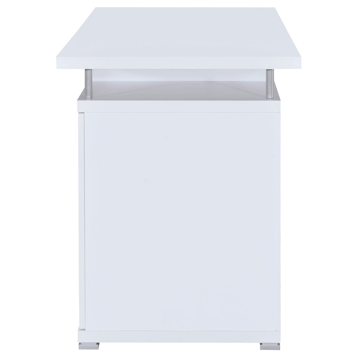 Tracy 55-Inch 2-Drawer Office Computer Desk White