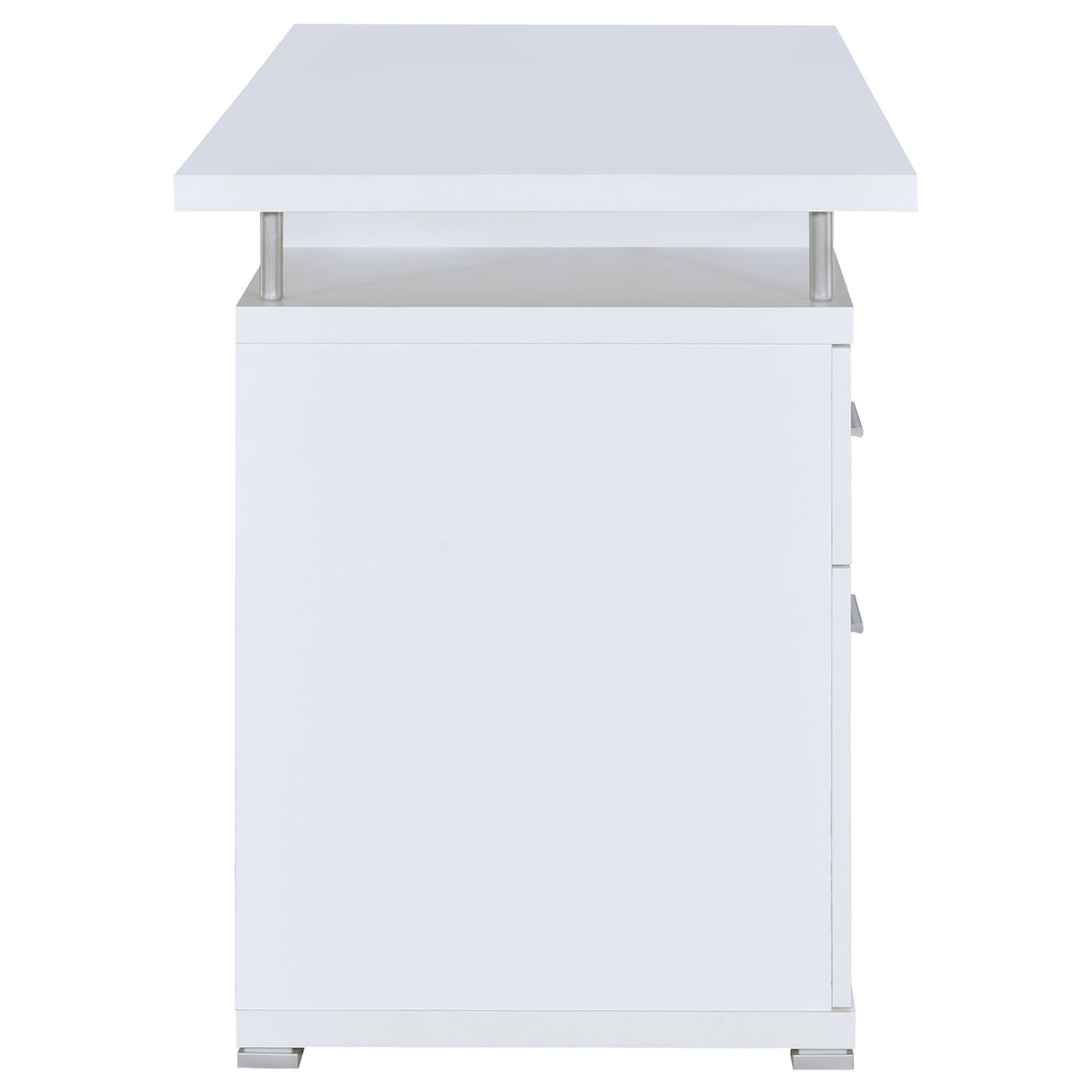 Tracy 55-Inch 2-Drawer Office Computer Desk White