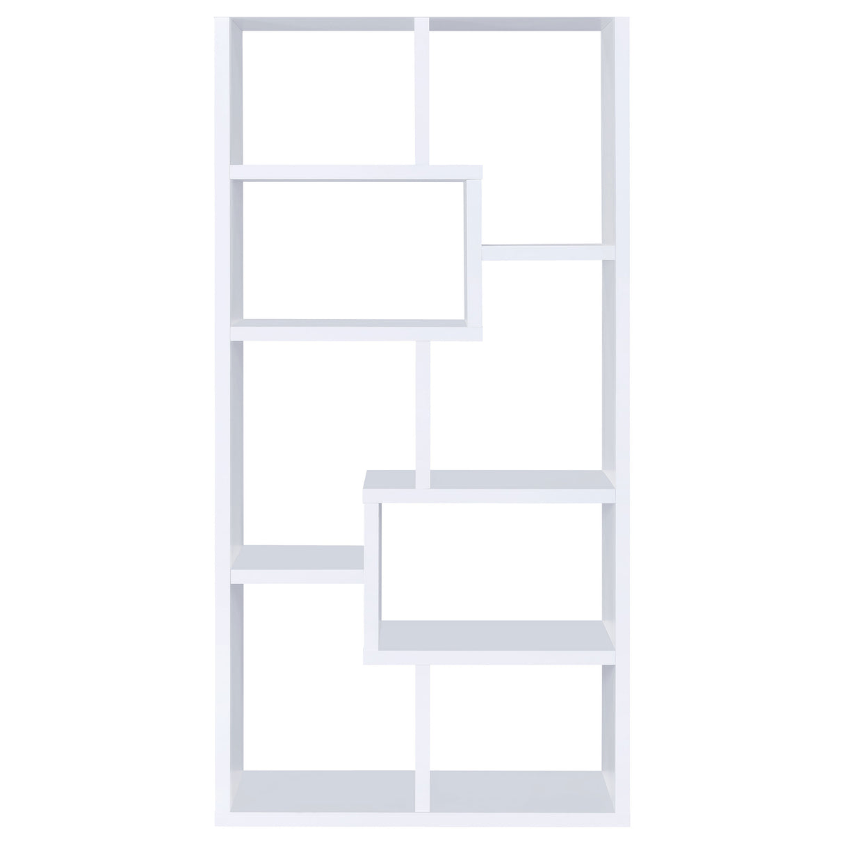 Theo 71-Inch 6-Shelf Bookshelf in White
