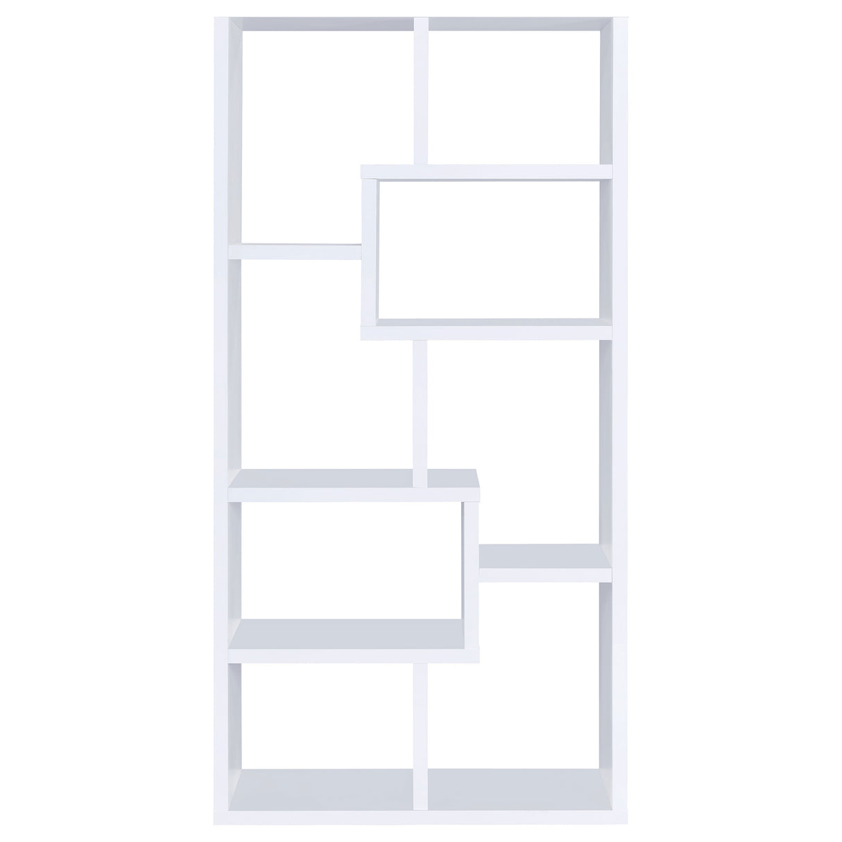 Theo 71-Inch 6-Shelf Bookshelf in White