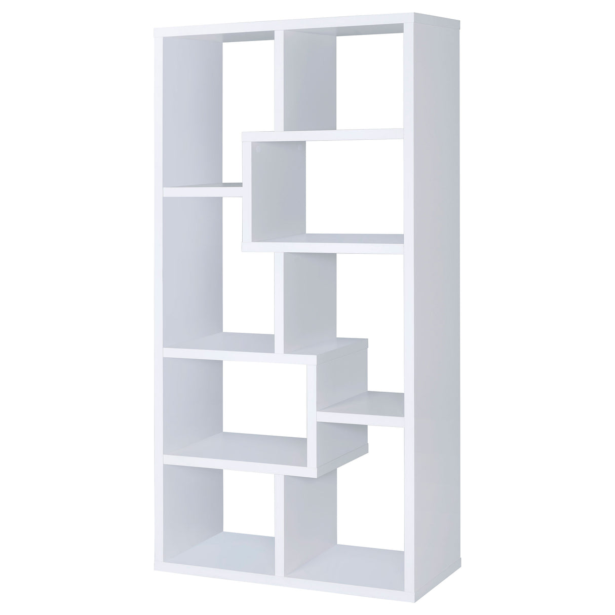 Theo 71-Inch 6-Shelf Bookshelf in White