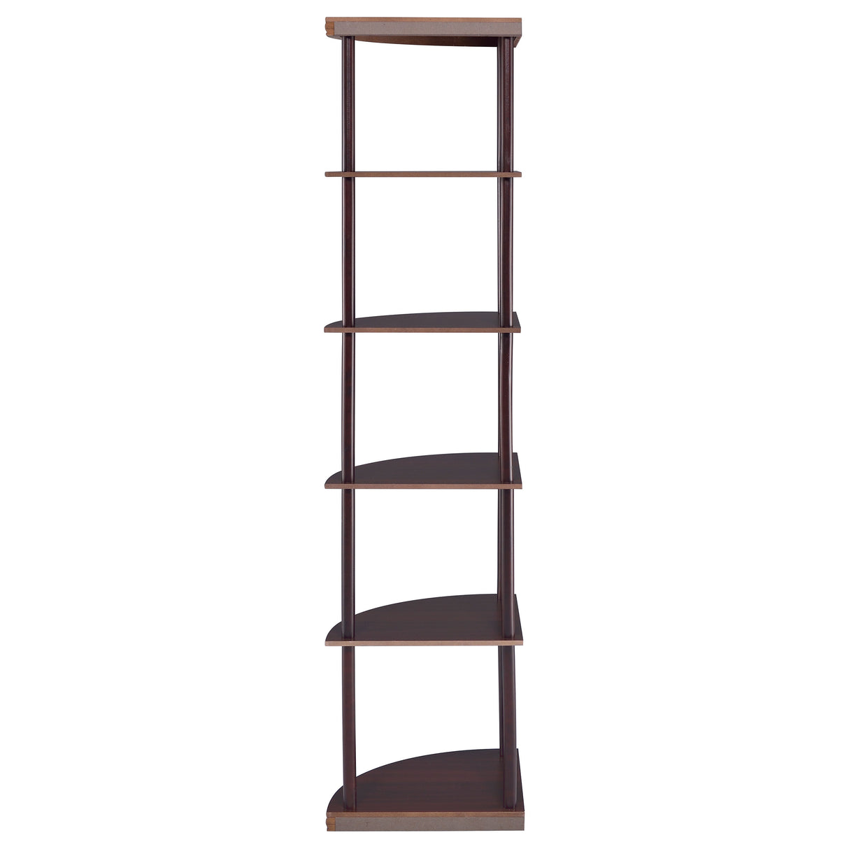 Bonwick 72-inch 5-Shelf Corner Bookshelf Cappuccino