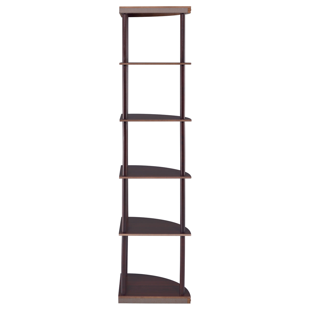 Bonwick 72-inch 5-Shelf Corner Bookshelf Cappuccino