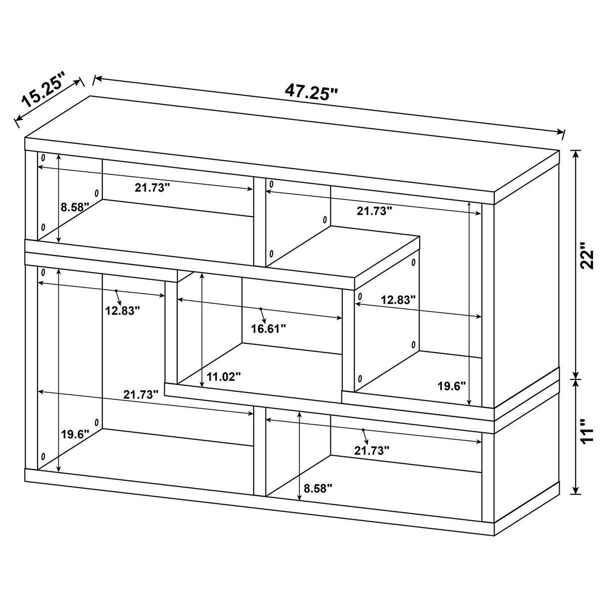 Velma White Multipurpose TV Stand and Bookshelf