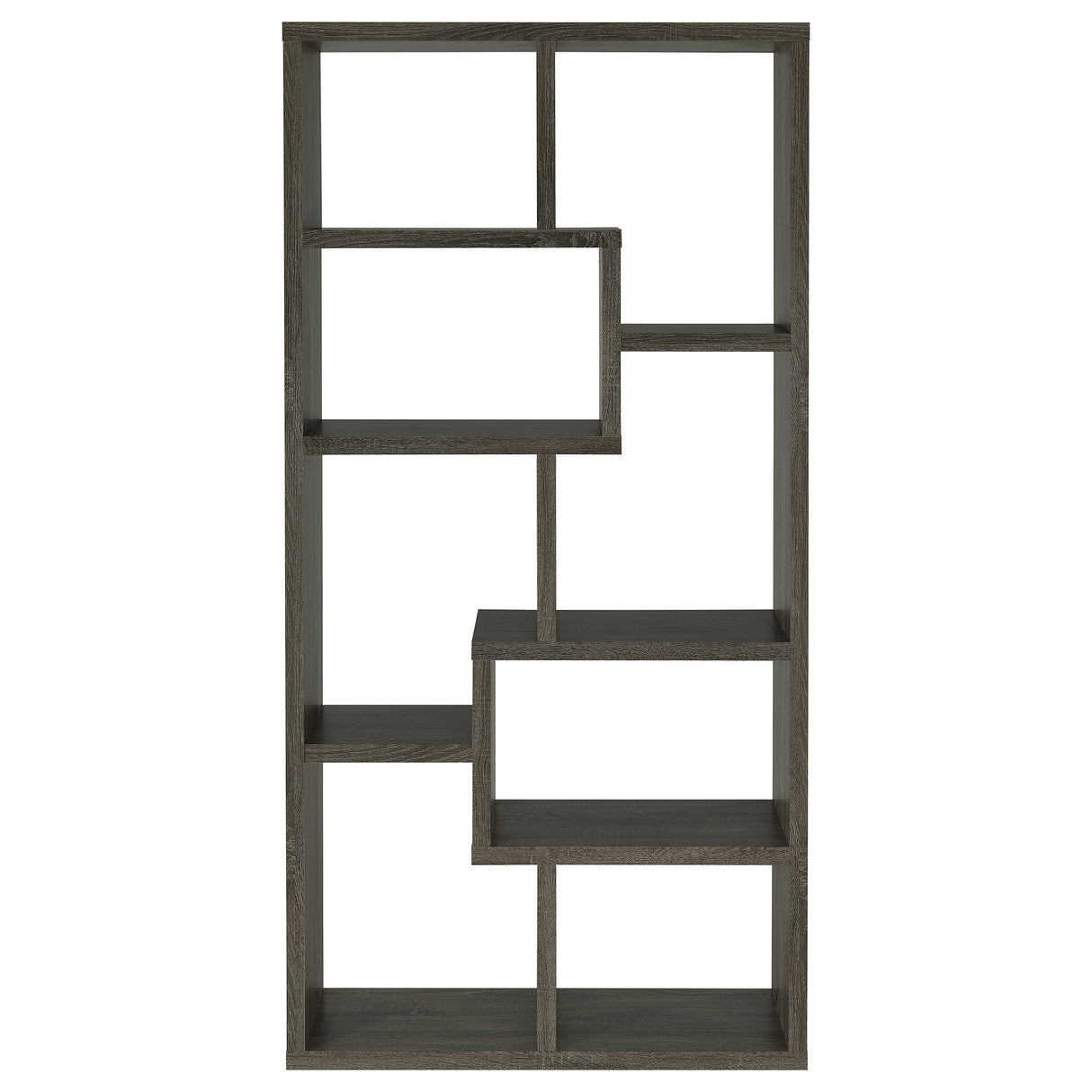 Theo 71-Inch 6-Shelf Bookshelf in Weathered Grey