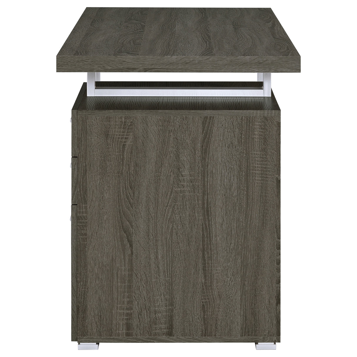 Brennan 47-Inch 3-Drawer Office Computer Desk, Weathered Grey