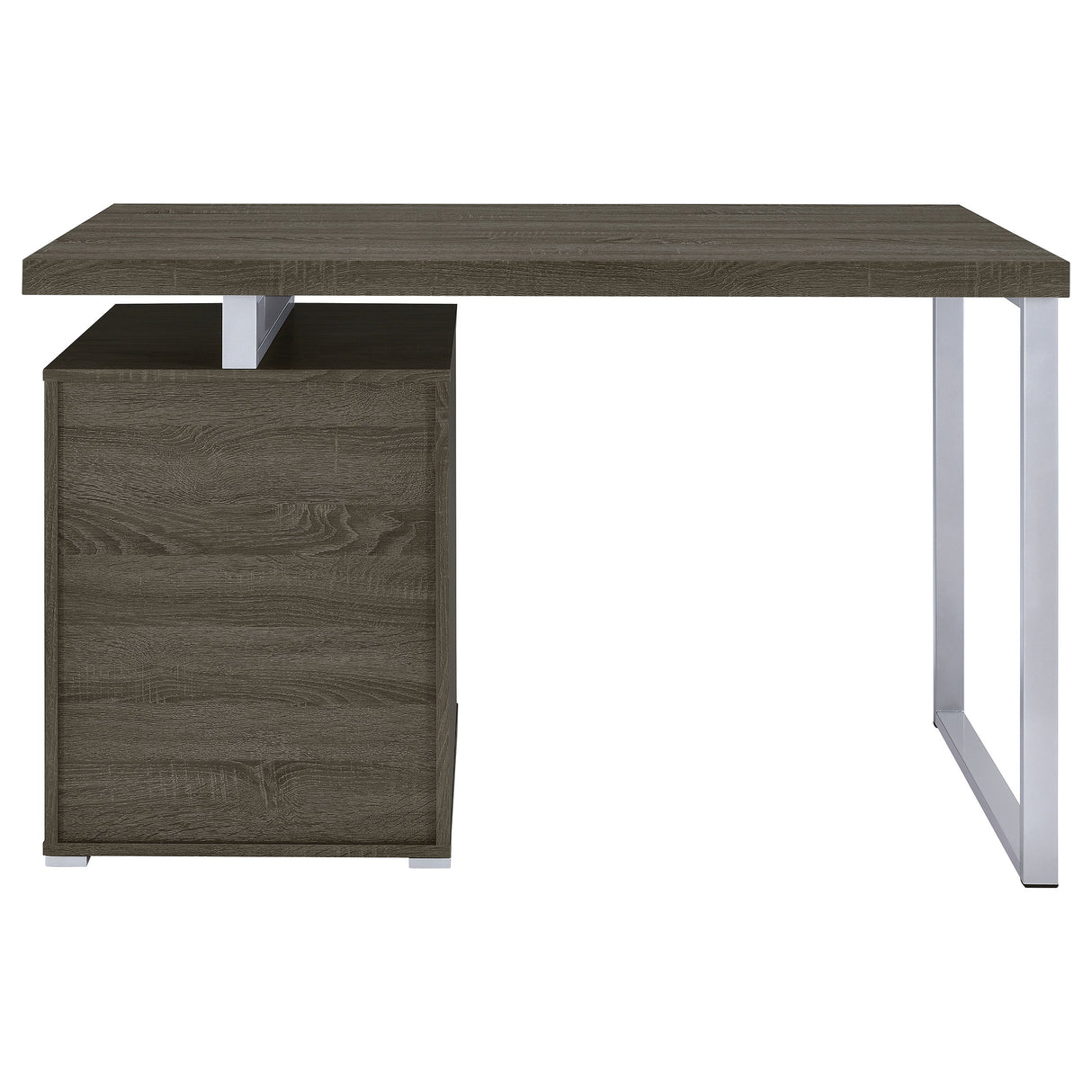 Brennan 47-Inch 3-Drawer Office Computer Desk, Weathered Grey