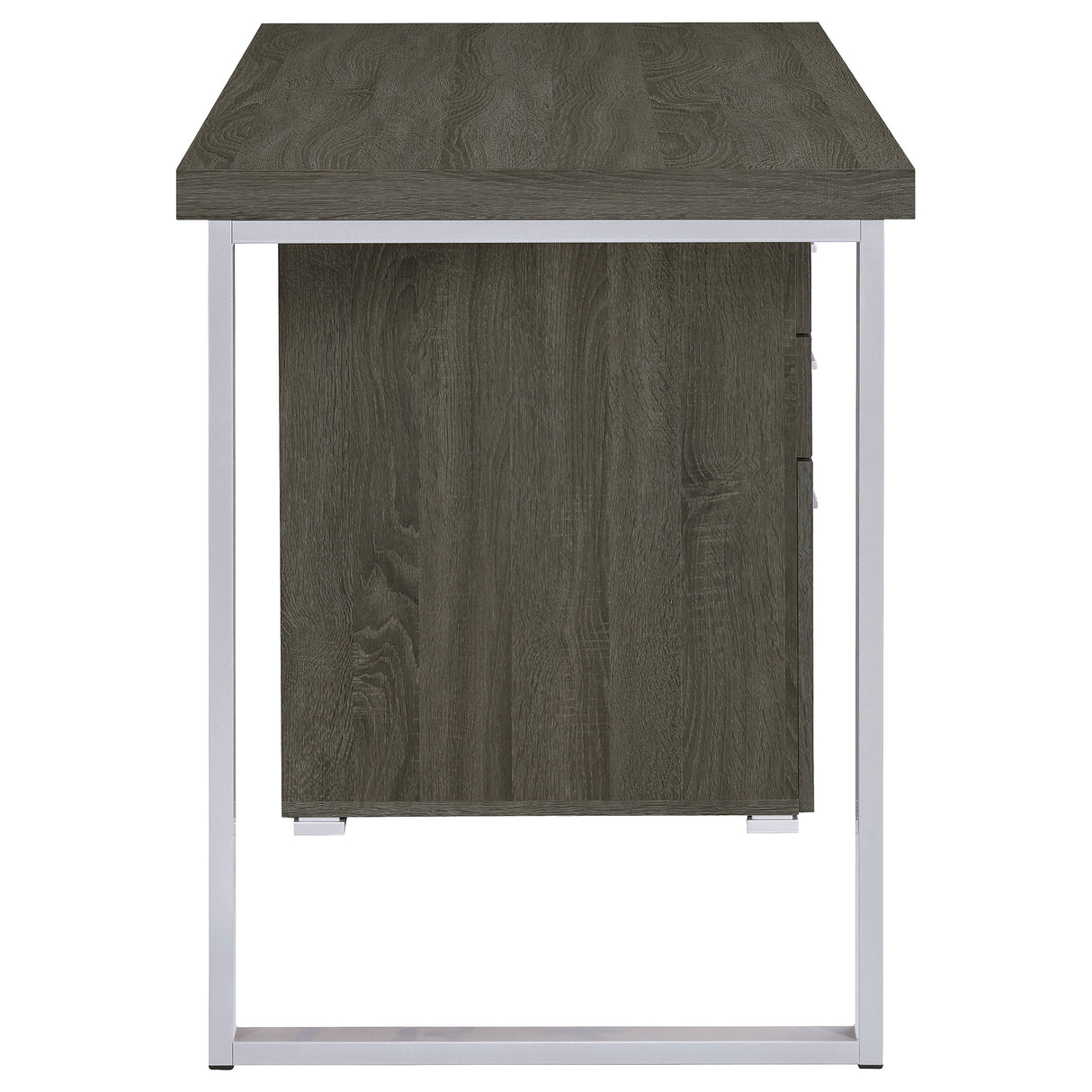 Brennan 47-Inch 3-Drawer Office Computer Desk, Weathered Grey