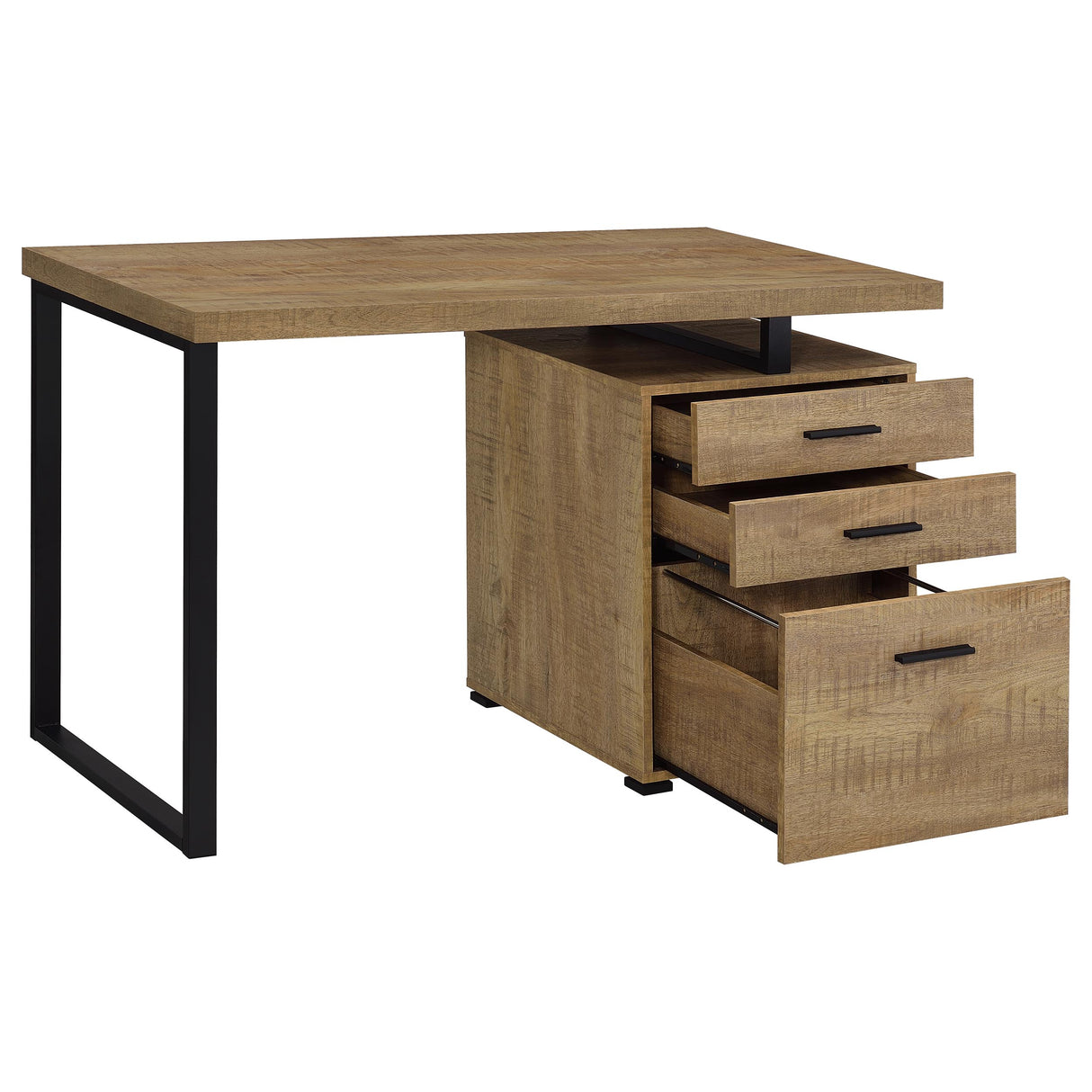 Brennan 47-Inch 3-Drawer Office Computer Desk, Mango