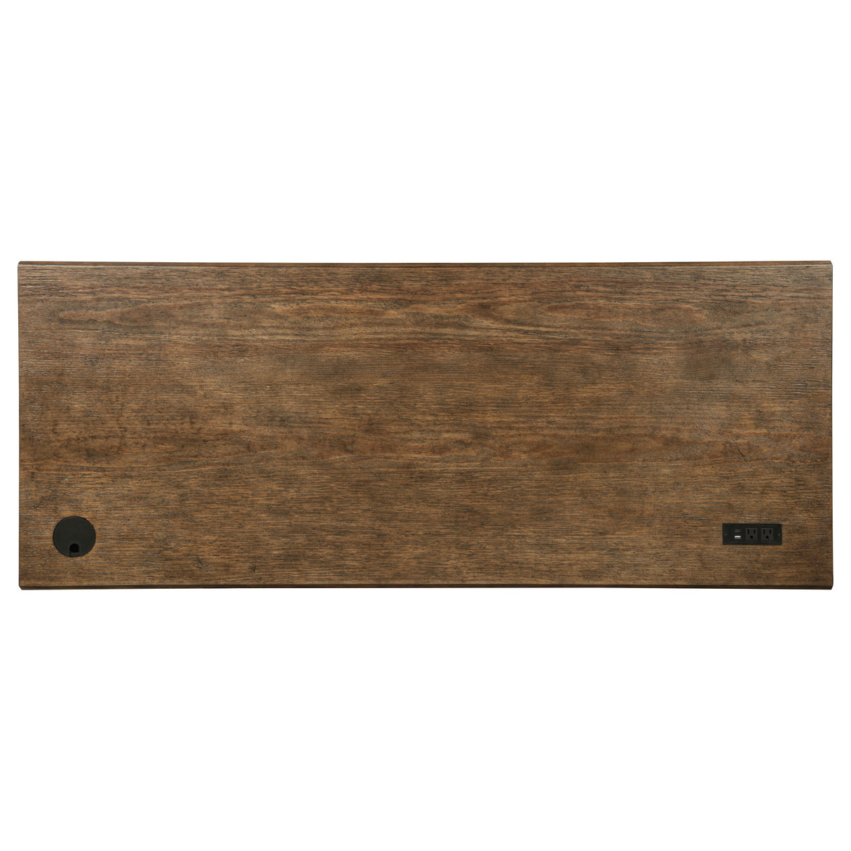 Altidore 68-Inch 7-Drawer Executive Desk in Distressed Brown