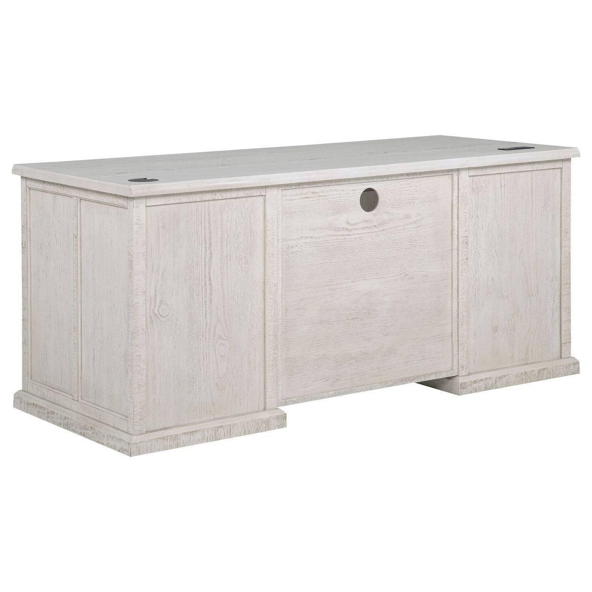 Altidore 68" 7-Drawer Executive Desk in Distressed White