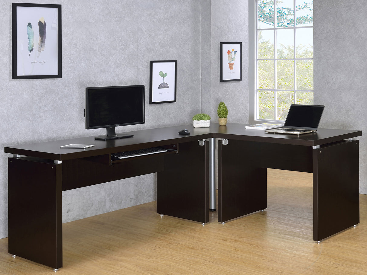 Skylar 55-Inch Computer Desk with Keyboard Drawer, Cappuccino