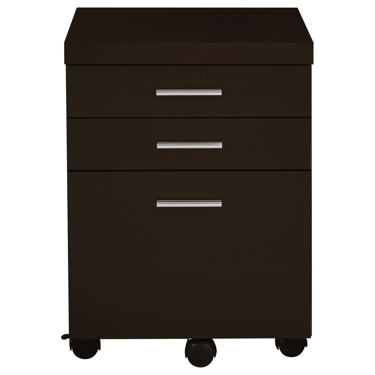 Skylar 3-Drawer Mobile File Cabinet in Cappuccino