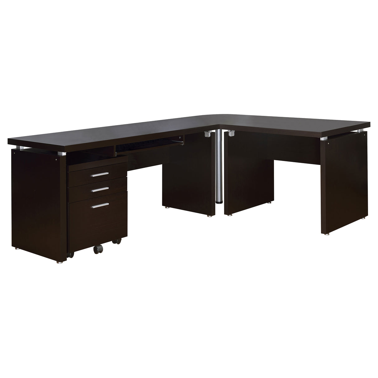 Skylar 3-Drawer Mobile File Cabinet in Cappuccino