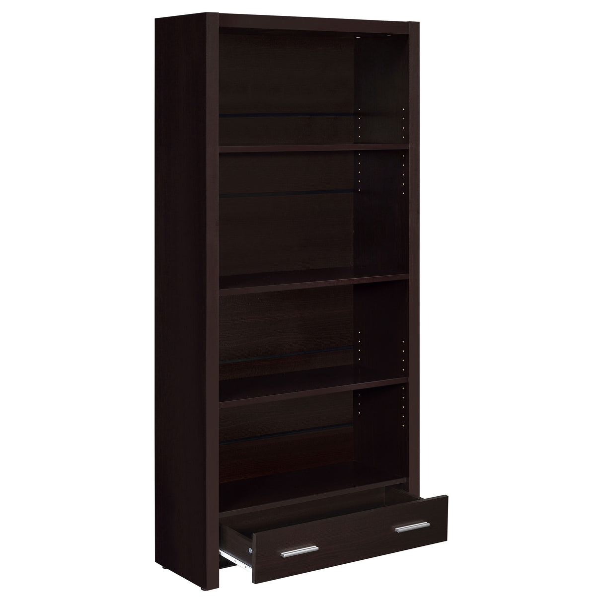 Skylar 71-Inch 5-Shelf Bookcase with Drawer, Cappuccino