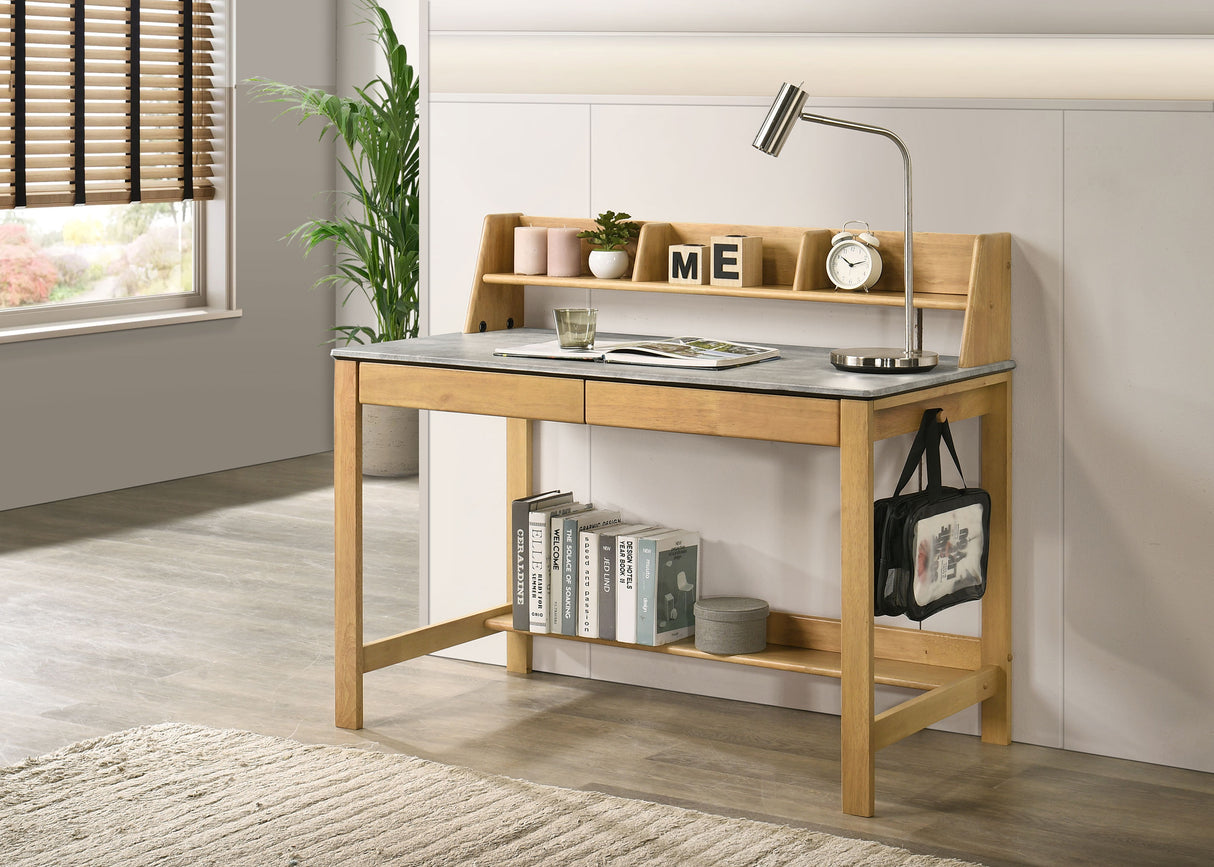 Besler 47-inch SmartTop Writing Desk with Shelf