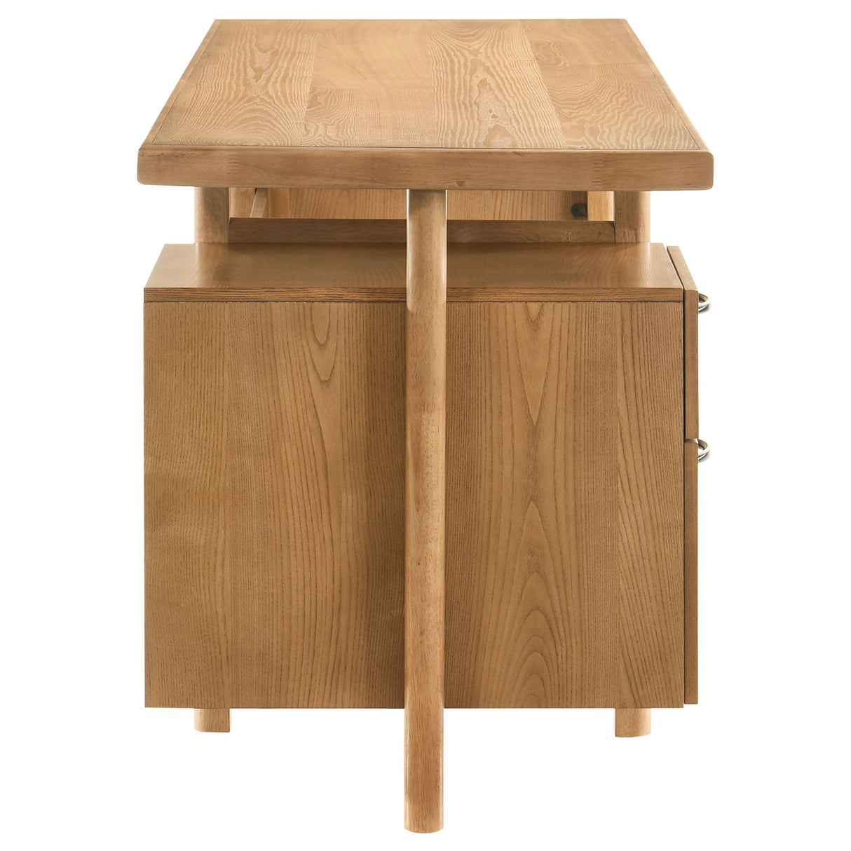Roldan 69-Inch 4-Drawer Computer Desk Light Ash