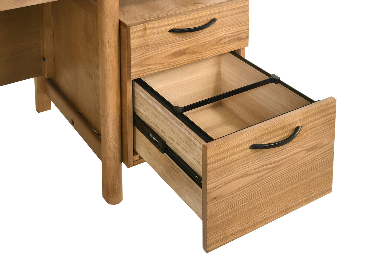 Roldan 69-Inch 4-Drawer Computer Desk Light Ash