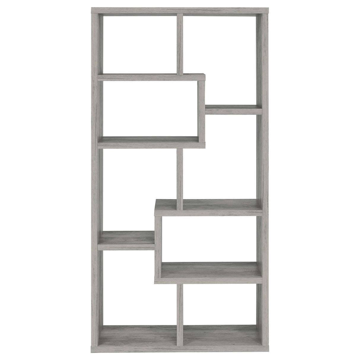 Theo 71-inch 6-Shelf Bookshelf in Grey Driftwood