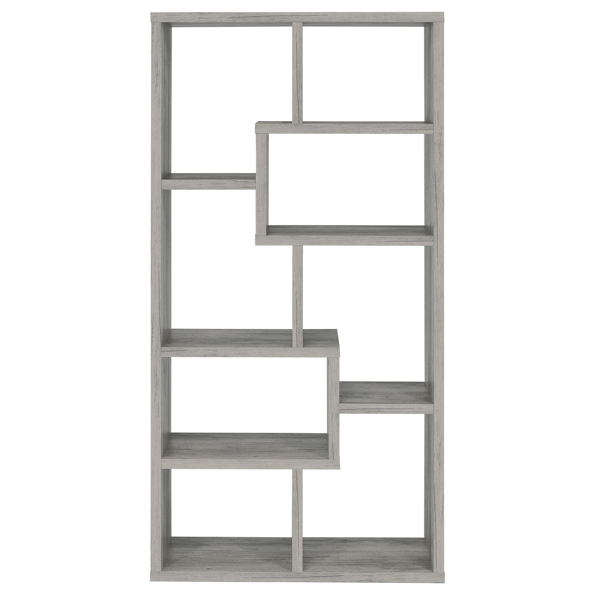 Theo 71-inch 6-Shelf Bookshelf in Grey Driftwood
