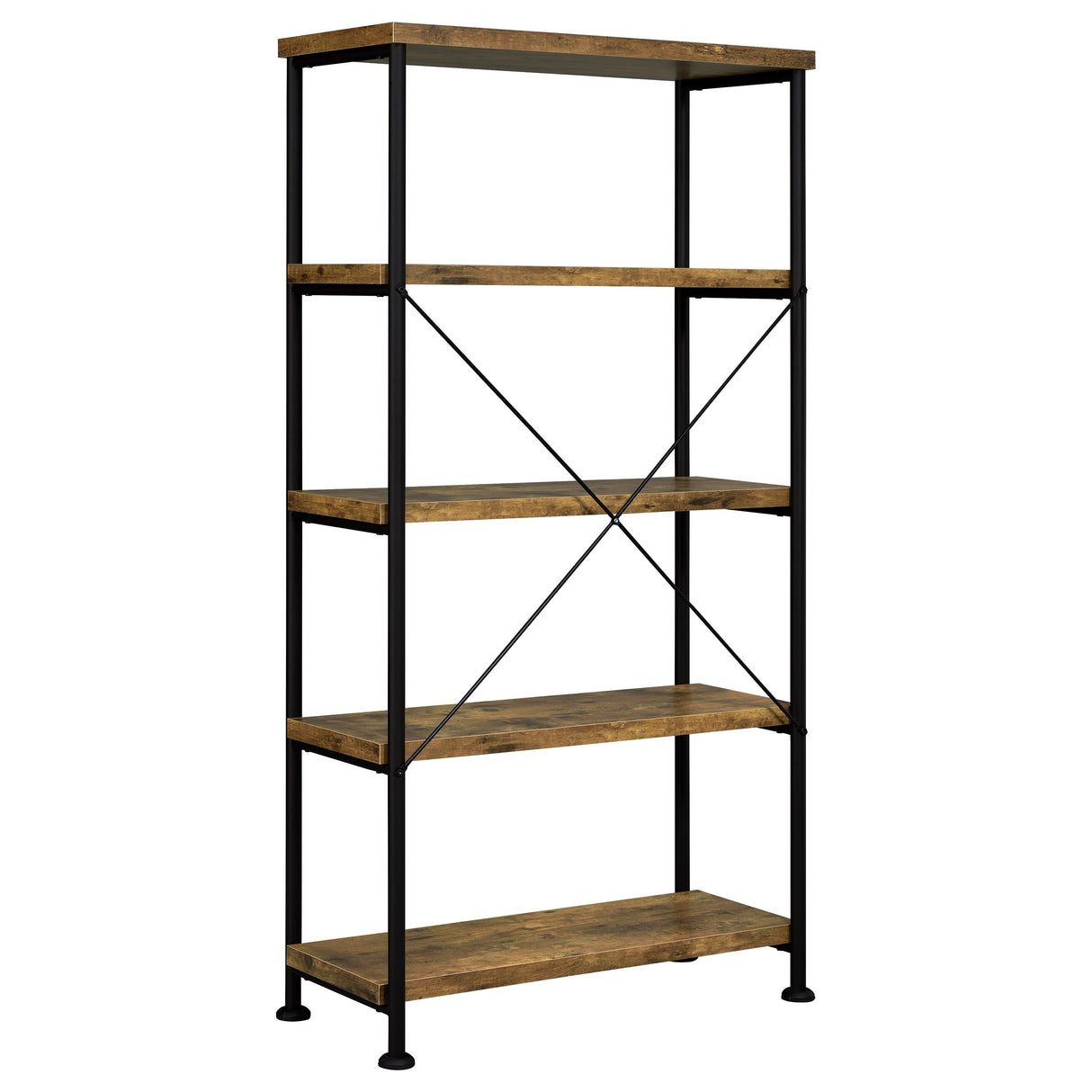 Analiese 63-Inch 4-Shelf Bookshelf in Rustic Nutmeg