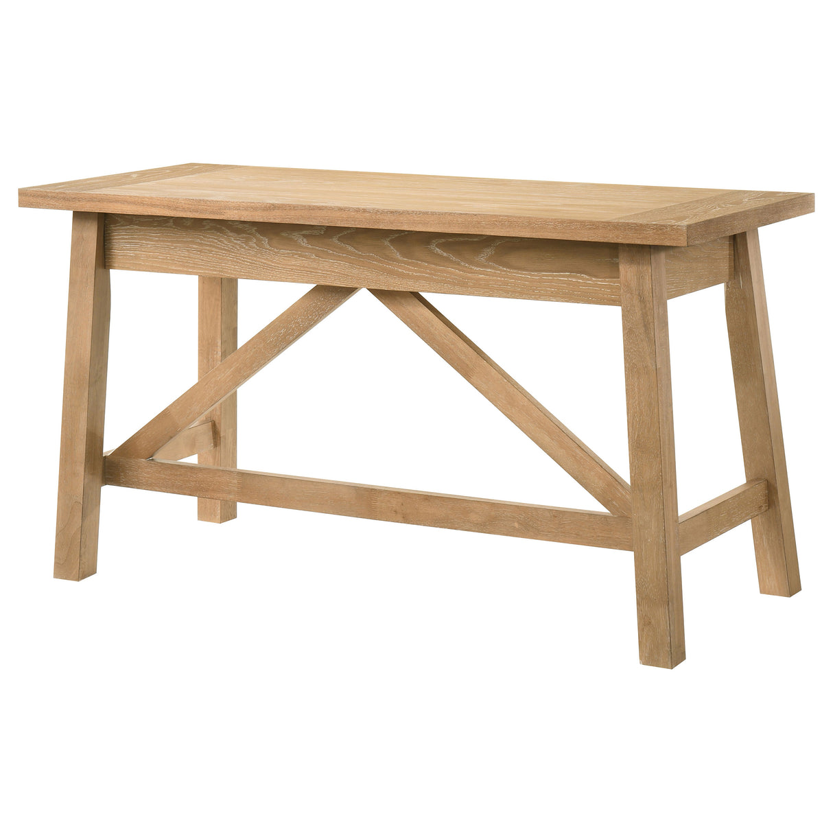Fabian 54-Inch 2-Drawer Writing Desk, Distressed Light Brown