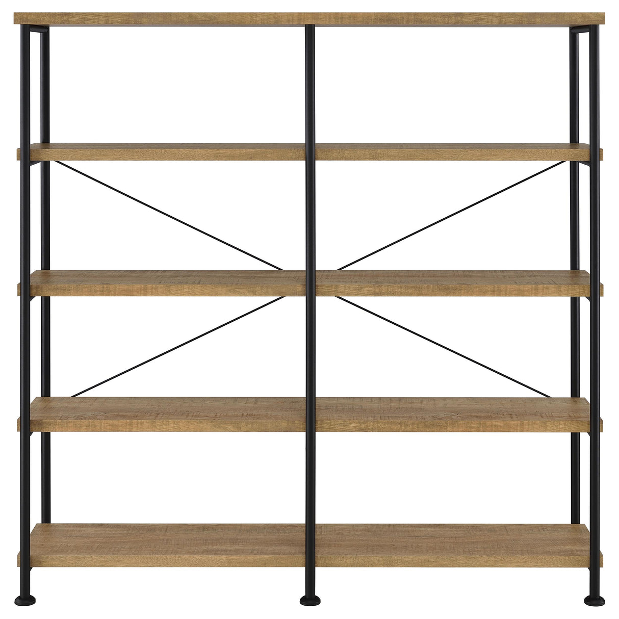 Analiese 63-Inch 4-Shelf Double Bookshelf in Mango
