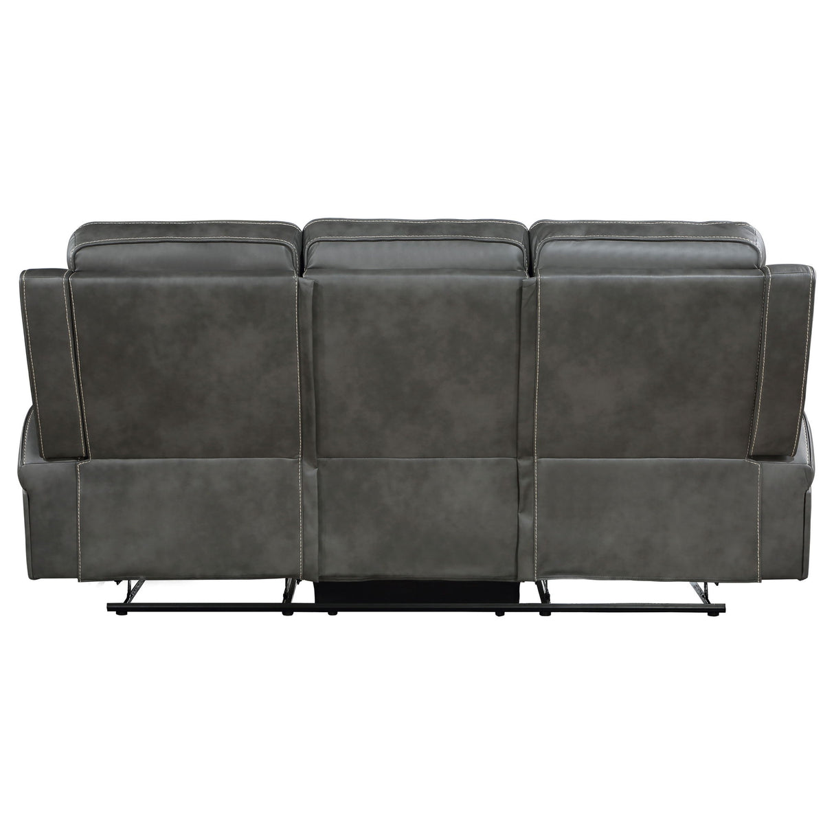 Forrest - Motion Reclining Sofa Comfort With Elegant Tufting And Wide Track Arms - Gray