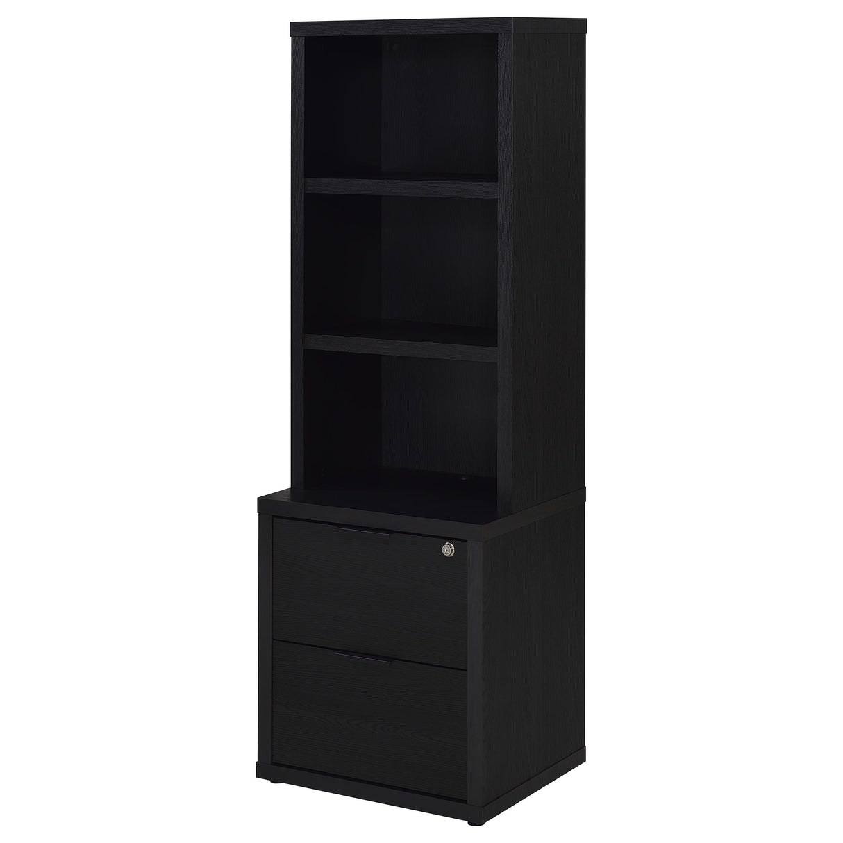 Westpark 3-Shelf Bookcase with USB Charging and Lockable Drawer