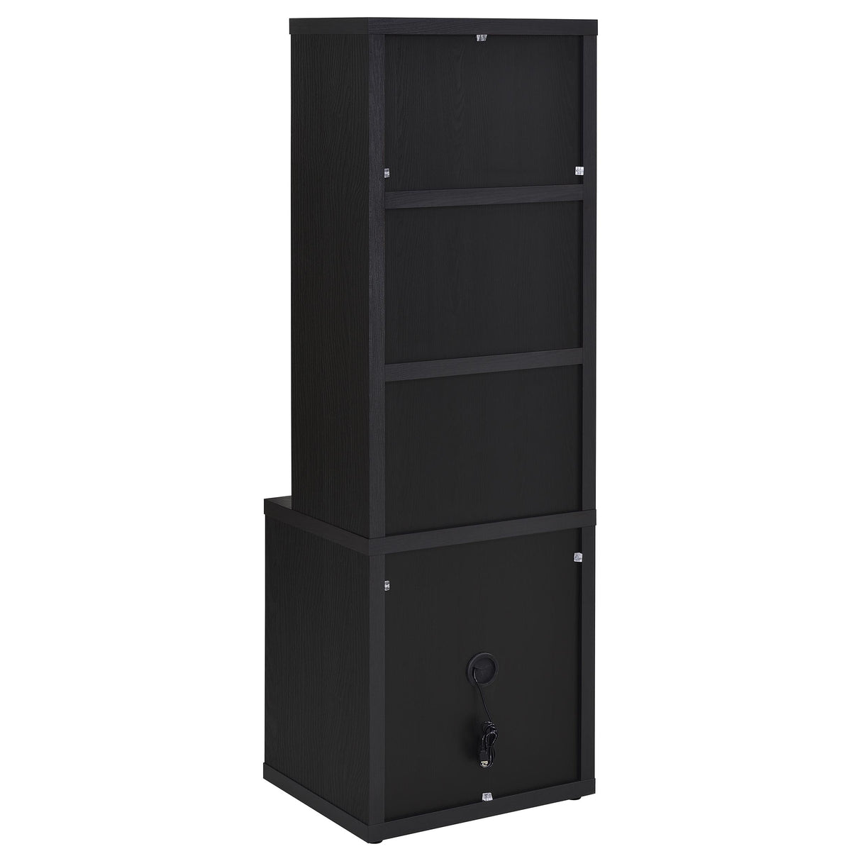 Westpark 3-Shelf Bookcase with USB Charging and Lockable Drawer