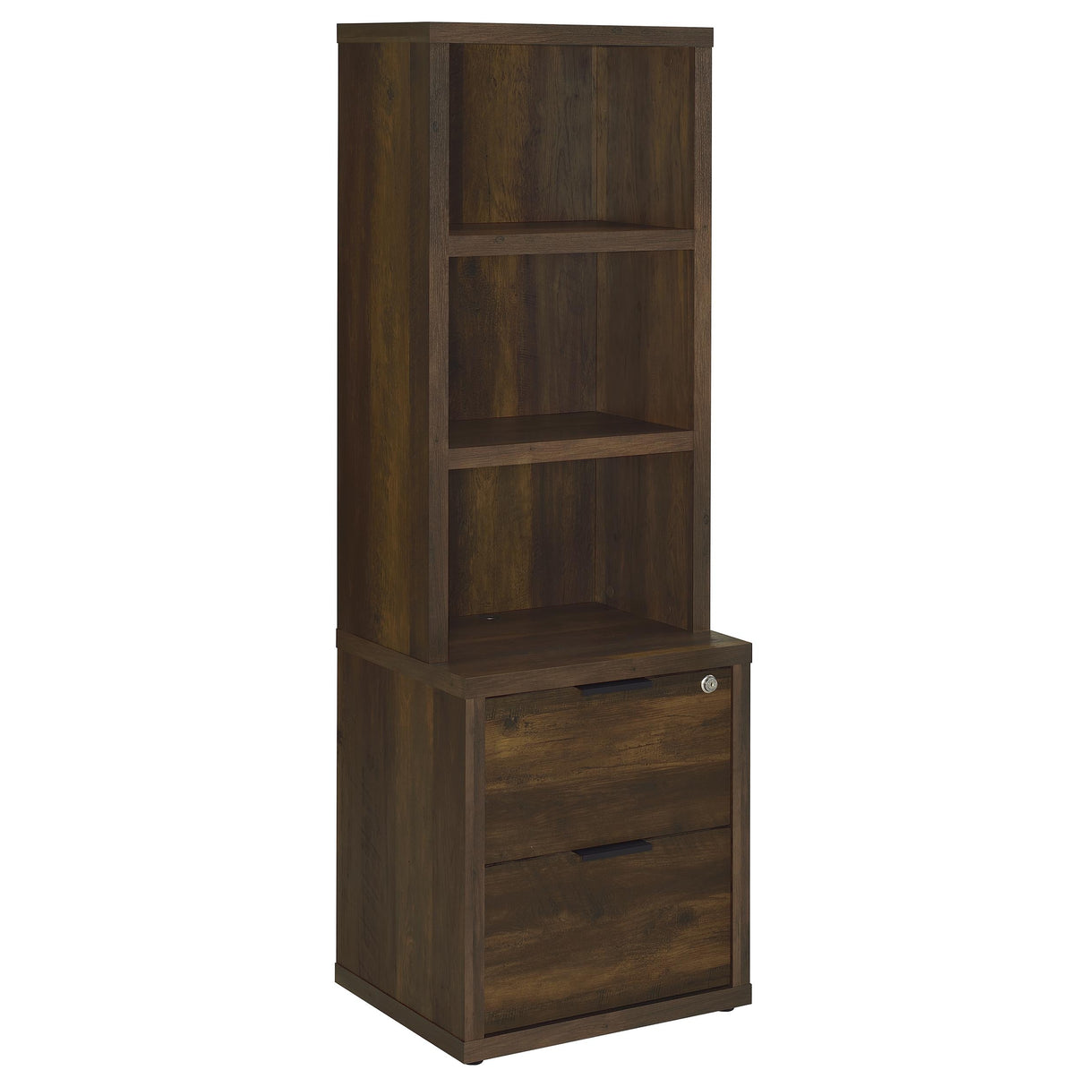 Westpark 3-Shelf Bookcase with USB and Lockable Drawer