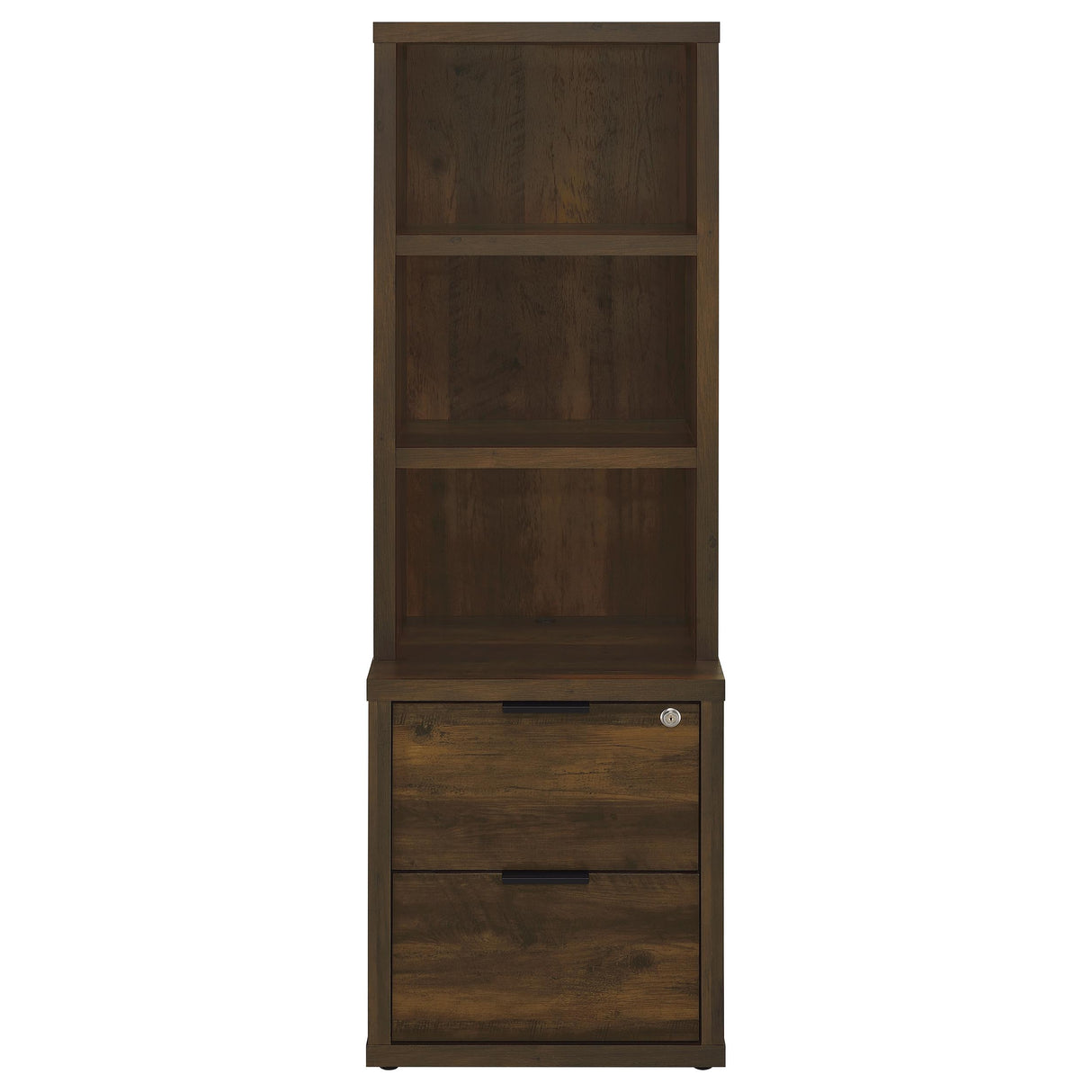 Westpark 3-Shelf Bookcase with USB and Lockable Drawer