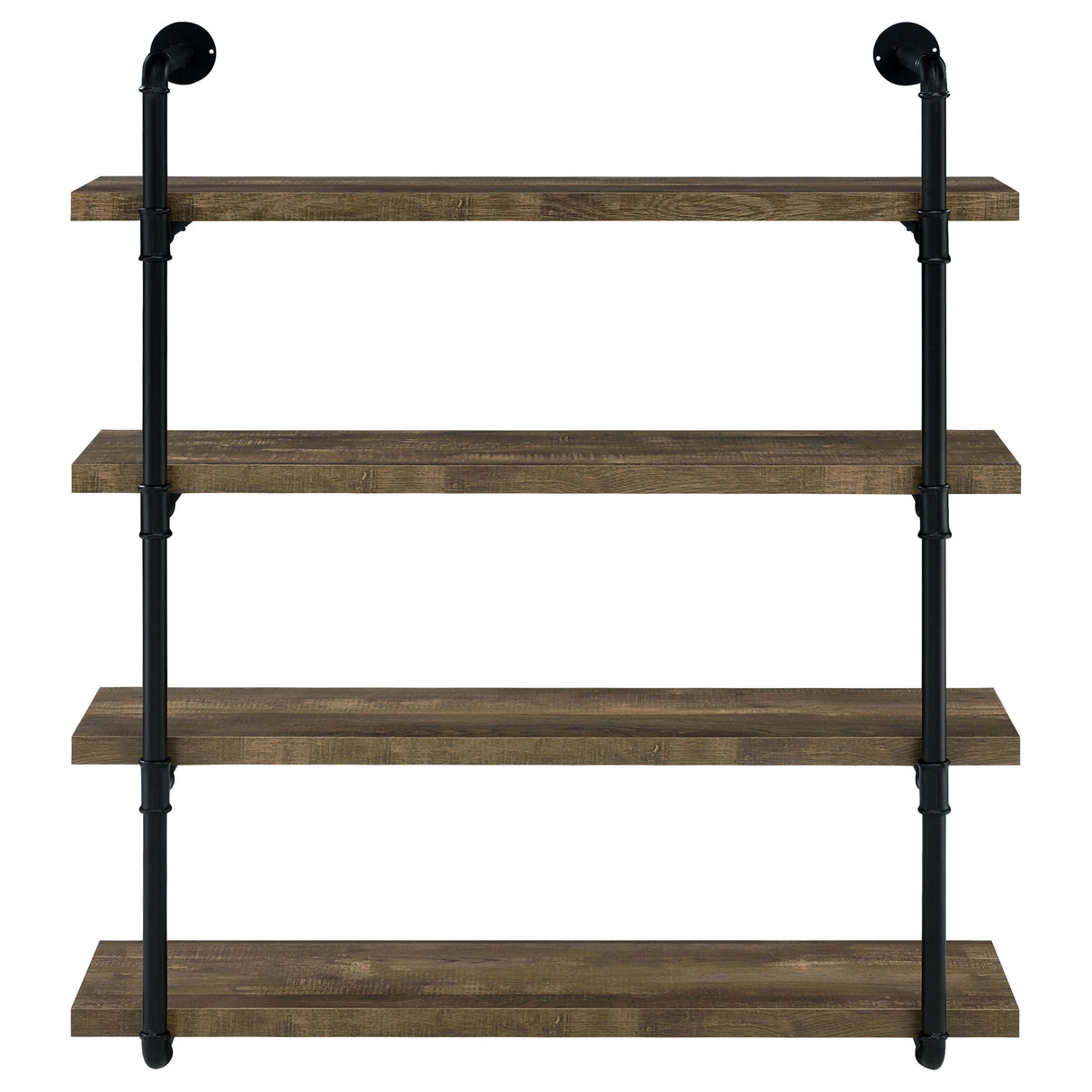 Elmcrest 39-Inch 4-Shelf Wall Bookshelf Rustic Oak