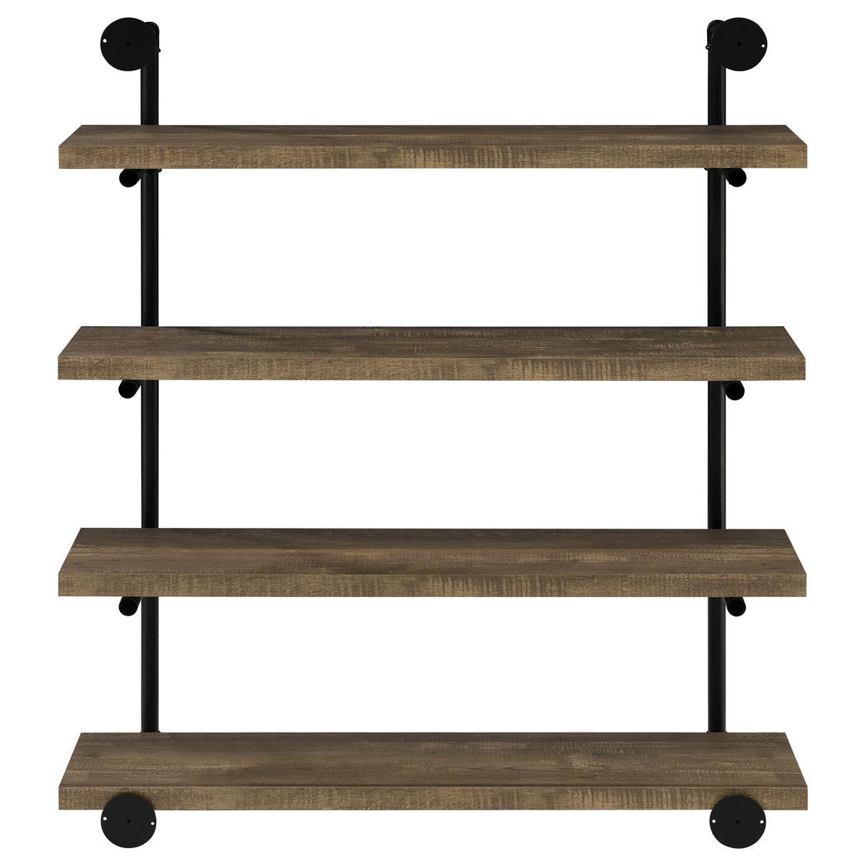 Elmcrest 39-Inch 4-Shelf Wall Bookshelf Rustic Oak