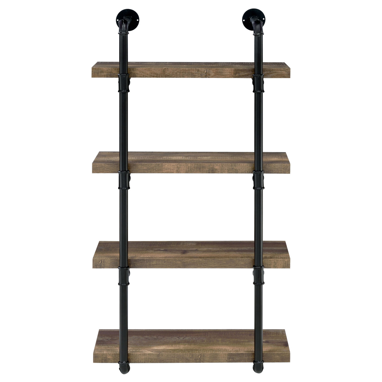 Elmcrest 24-Inch 4-Shelf Wall Bookshelf Rustic Oak