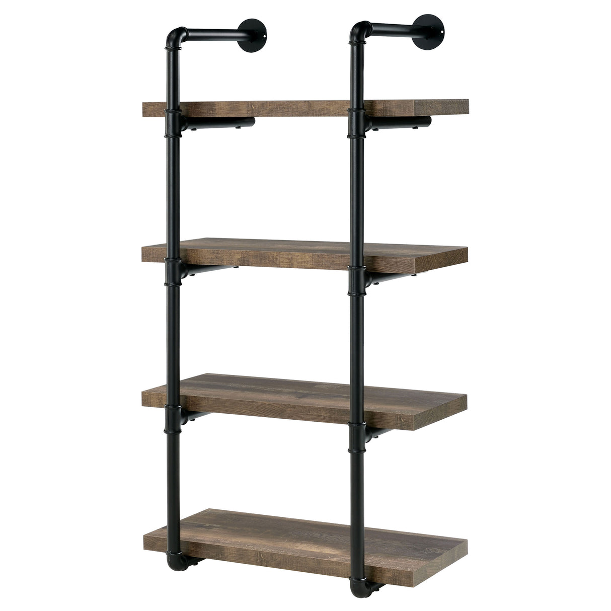Elmcrest 24-Inch 4-Shelf Wall Bookshelf Rustic Oak
