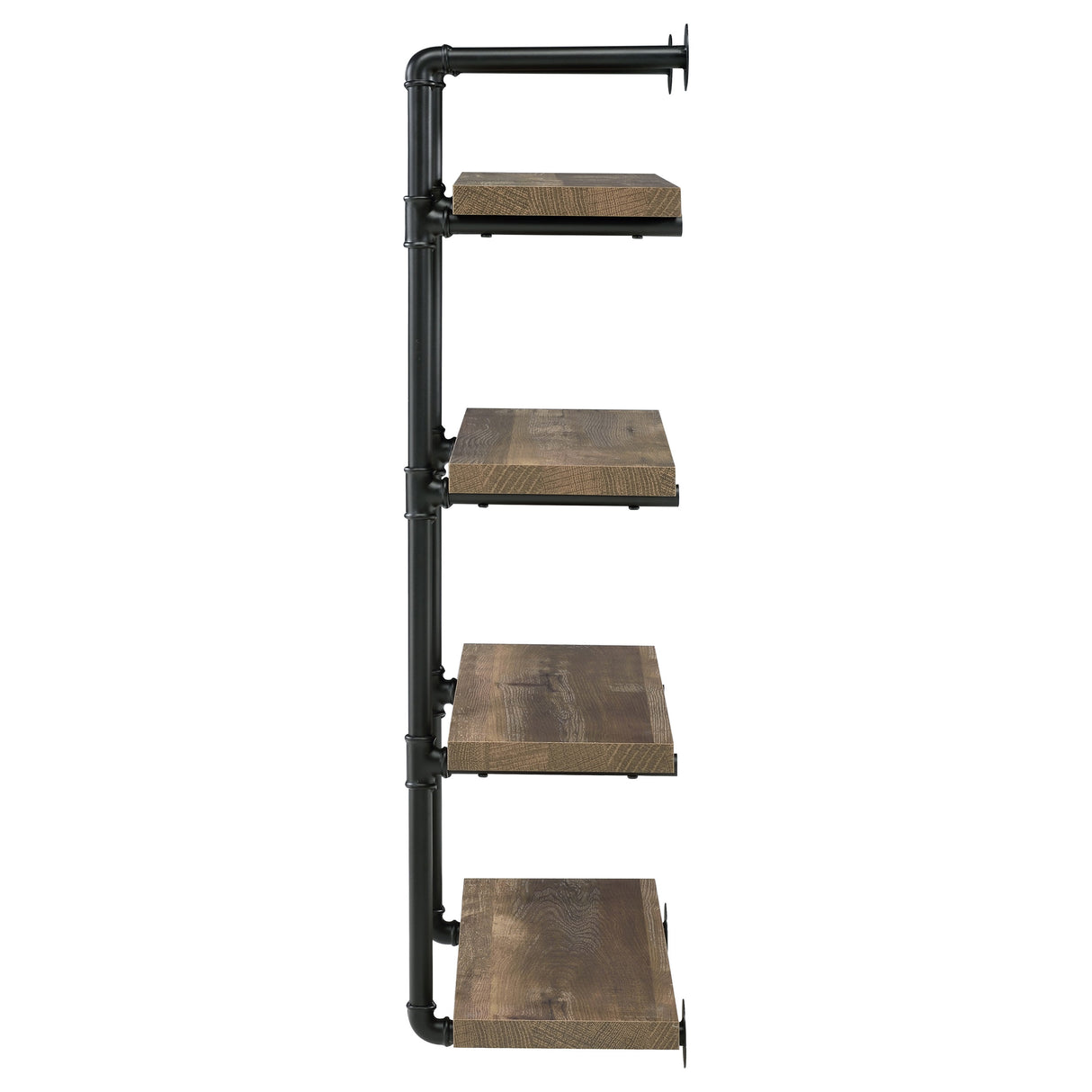 Elmcrest 24-Inch 4-Shelf Wall Bookshelf Rustic Oak