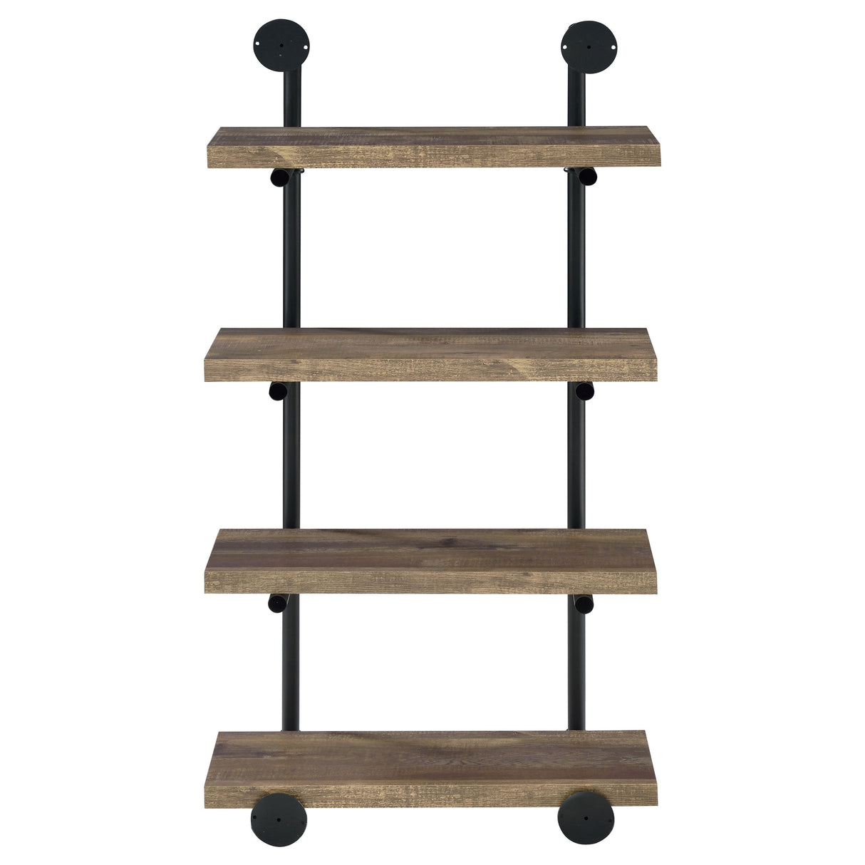 Elmcrest 24-Inch 4-Shelf Wall Bookshelf Rustic Oak