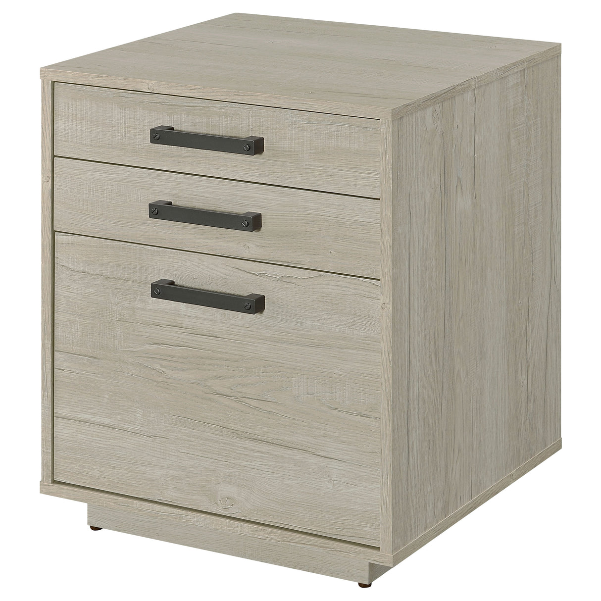 Loomis 3-Drawer Home Office File Cabinet, Whitewashed Grey