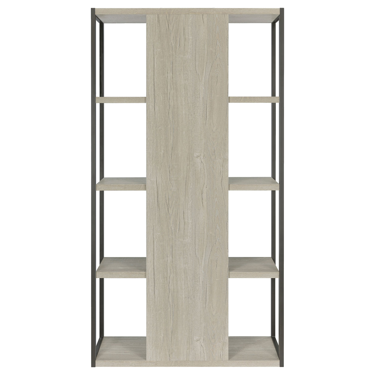 Loomis 72-Inch 4-Shelf Bookshelf, Whitewashed Grey