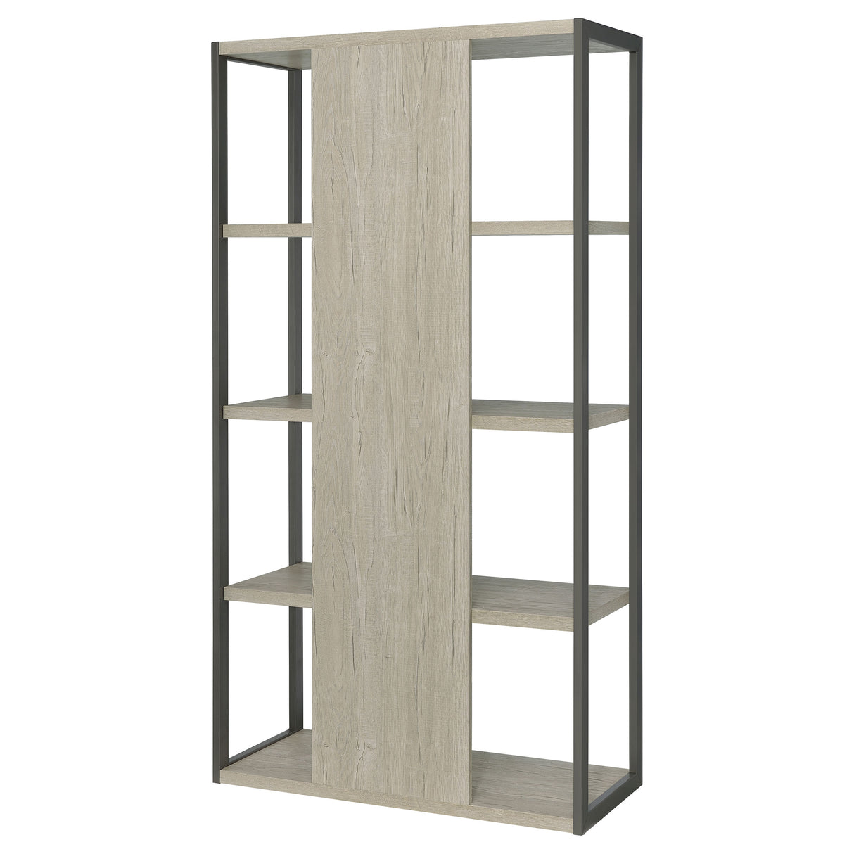 Loomis 72-Inch 4-Shelf Bookshelf, Whitewashed Grey