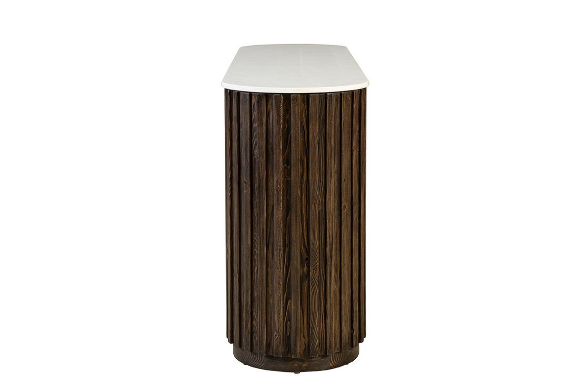 Cheers - Marble Console - Dark Brown